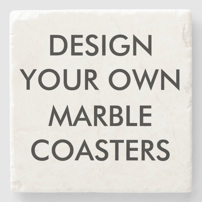 Custom Personalised 4" Marble Stone Coaster (Front)