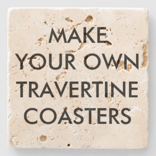 Custom Personalised 4" Travertine Stone Coaster