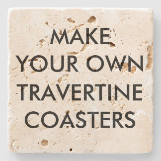 Custom Personalised 4" Travertine Stone Coaster