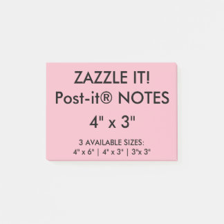 Custom Personalised 4" x 3" Post-it® Notes Blank