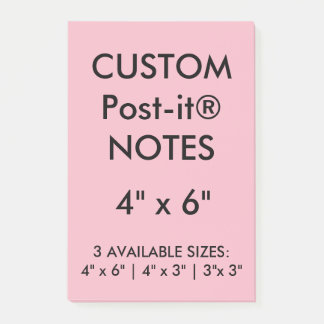 Custom Personalised 4" x 6" Post-it® Notes Blank
