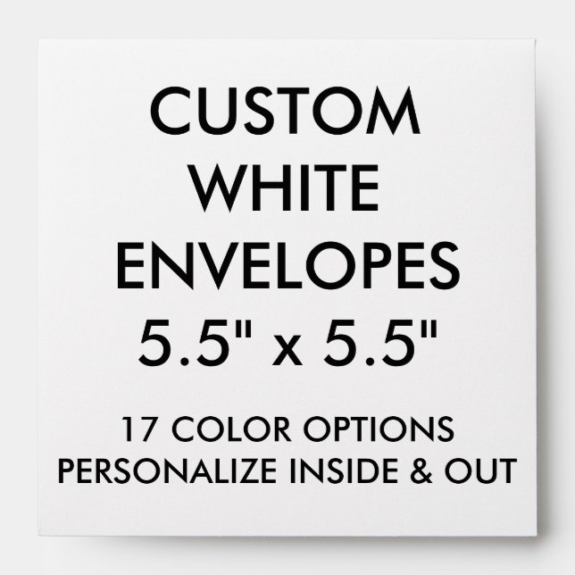 Custom Personalised 5.5" Square Envelope (Front)