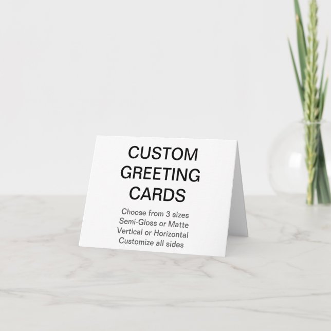 Custom Personalised 5.5"x4.25" Photo Greeting Card (Front)