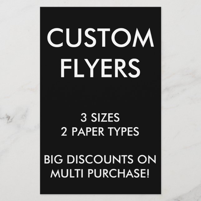 Custom Personalised 5.5x8.5" Flyers Blank Template (Front)