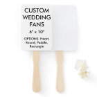 Custom Personalised 6" x 10" WEDDING FANS Template