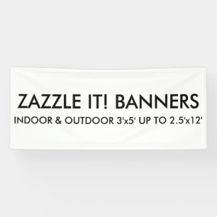 Custom Personalised 6'x2.5' Banner Blank Template