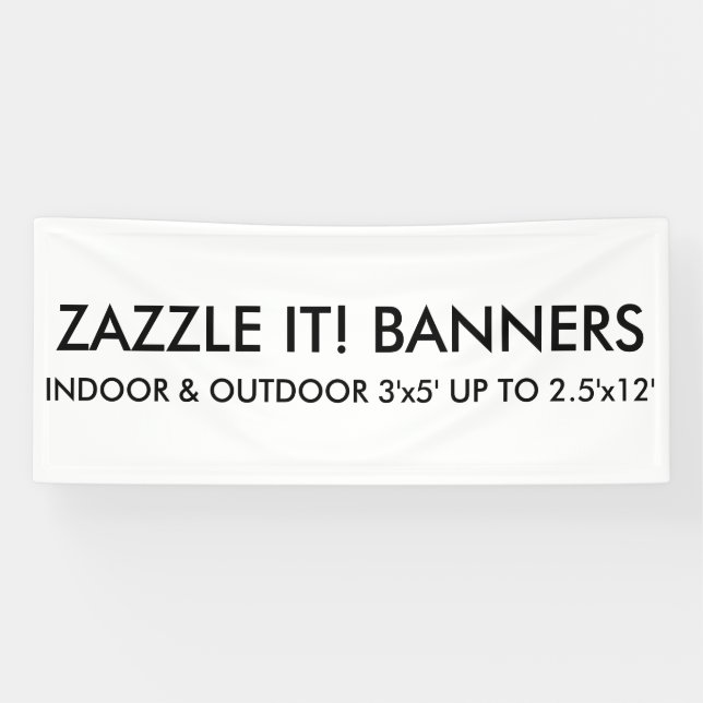 Custom Personalised 6'x2.5' Banner Blank Template (Horizontal)