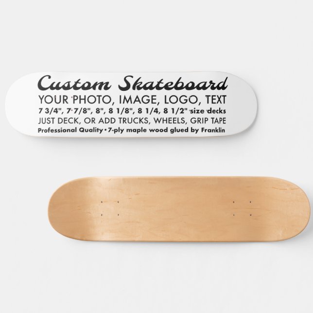 Custom Personalised 8.5" Skateboard Deck (Horz)