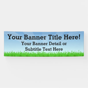 Custom Personalised 8' Wide Summer Scene Banner