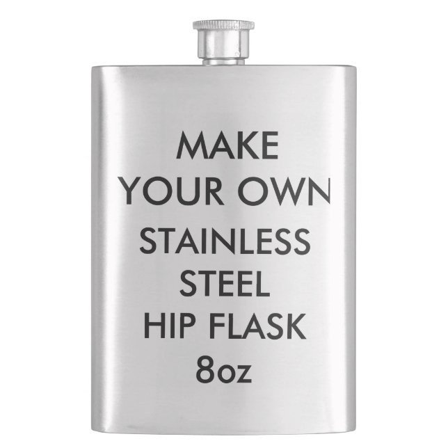 Custom Personalised 8oz Stainless Steel Hip Flask (Front)