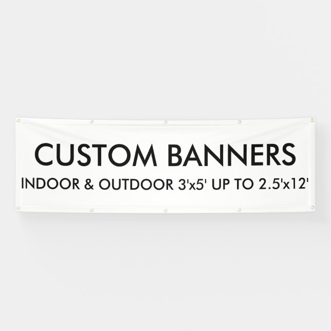 Custom Personalised 8'x2.5' Banner Blank Template (Horizontal)