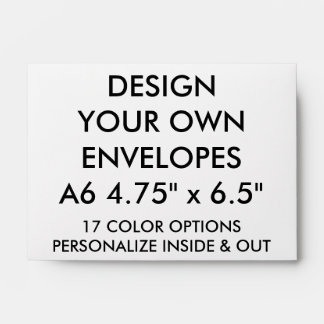 Custom Personalised A6 4.75" x 6.5" Envelope