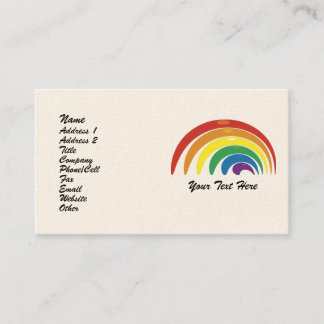 Custom Personalised Abstract Rainbow Biz Cards