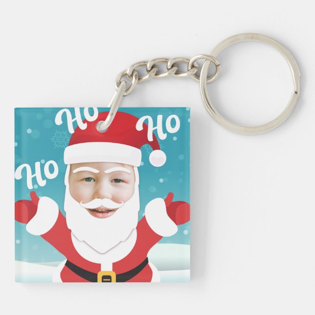 Custom Personalised Add your Own Photo Christmas Key Ring (Back)