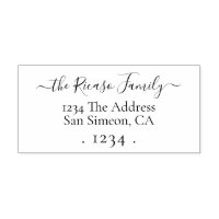 Custom Personalised Address Elegant Scroll Text