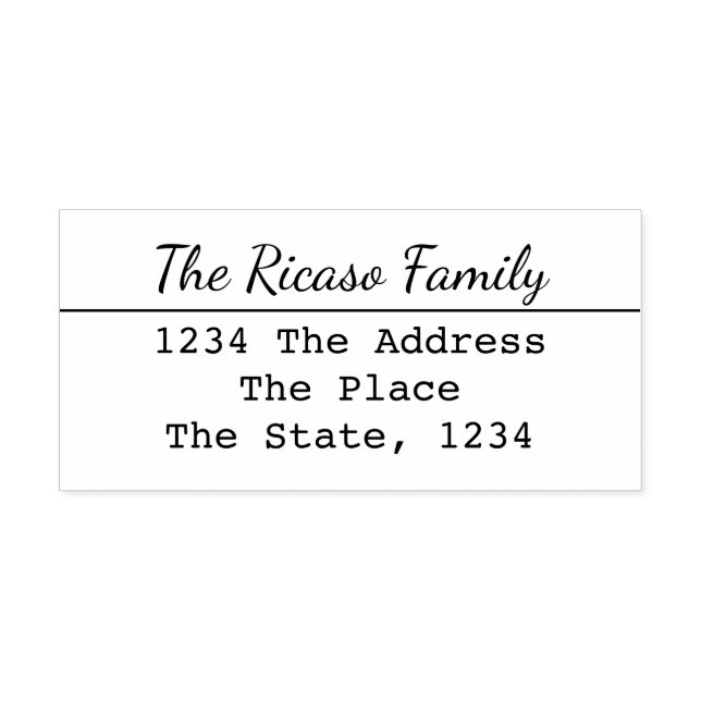 Custom Personalised Address Rubber Stamp (Imprint)