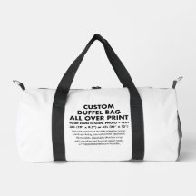 Custom personalised All Over Print Duffel Bag 30L