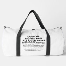 Custom personalised All Over Print Duffel Bag 55L