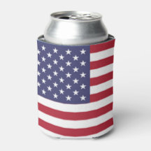 Custom Personalised American Flag Can Cooler