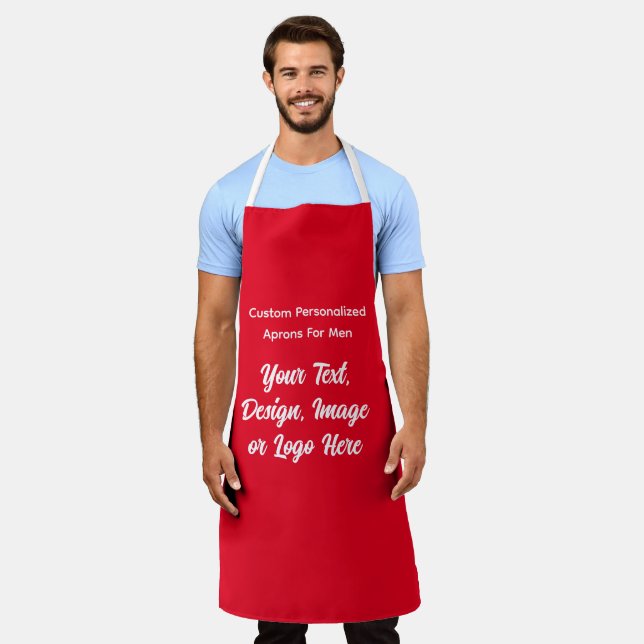 Custom Personalised Aprons For Men, Gift for Dad (Worn)