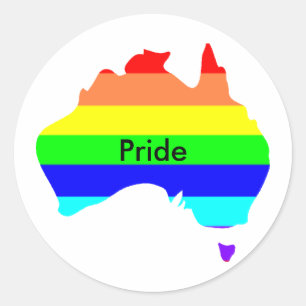 Custom Personalised Aussie Gay Pride Stickers