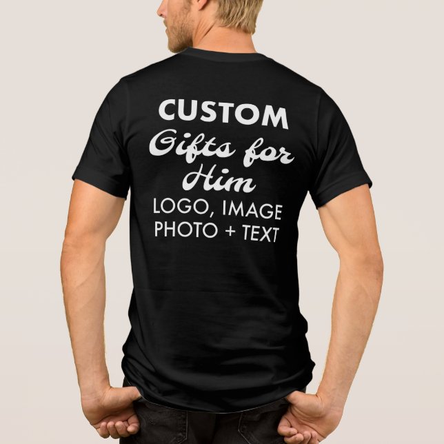 Custom personalised Back Men's Tri-Blend T-Shirt Tri-Blend Shirt (Back)