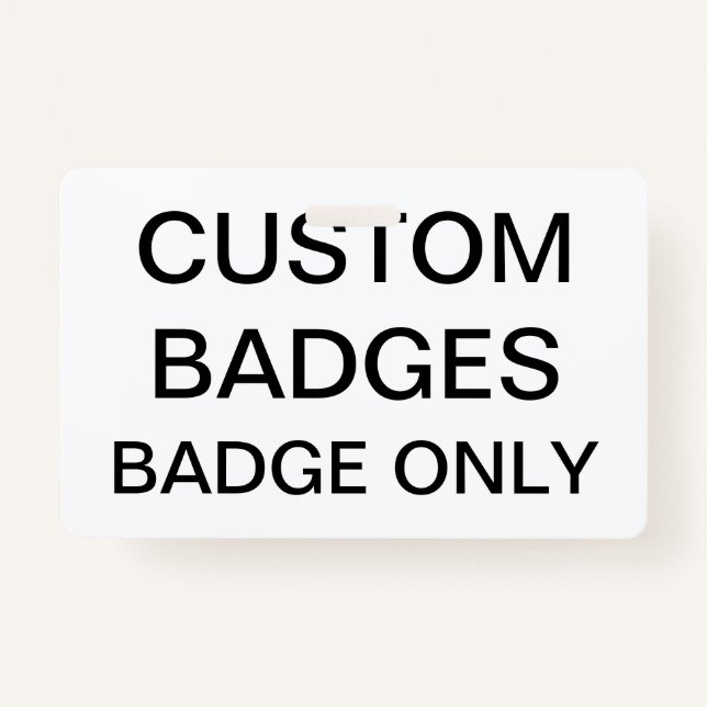 Custom Personalised BADGE Blank Template ID Badge (Front)