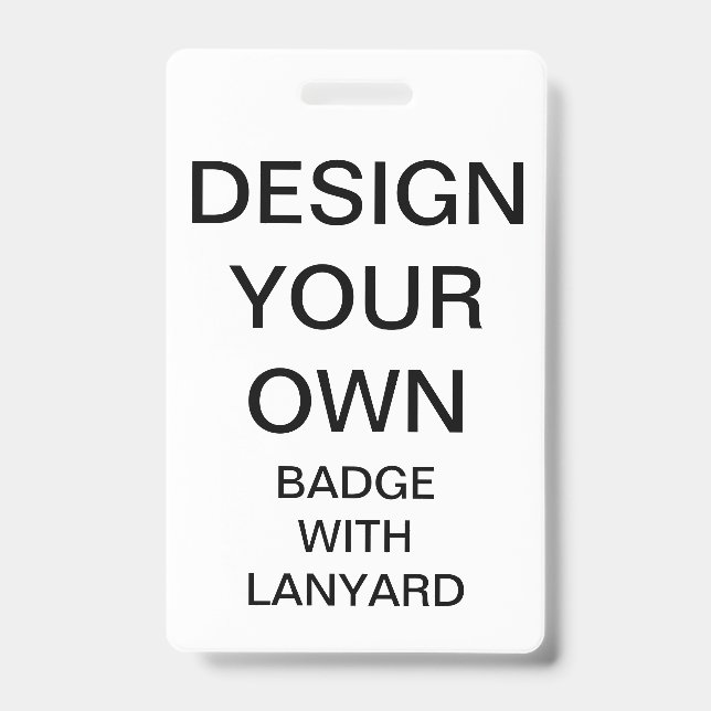 Custom Personalised BADGE WITH LANYARD ID Badge (Front)