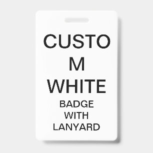 Custom Personalised BADGE WITH LANYARD ID Badge
