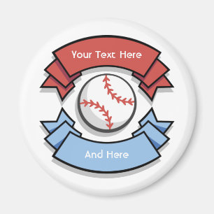 Custom Personalised Baseball Magnets