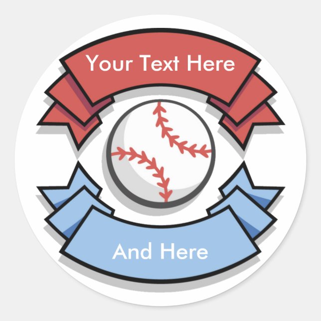 Custom Personalised Baseball Stickers (Front)