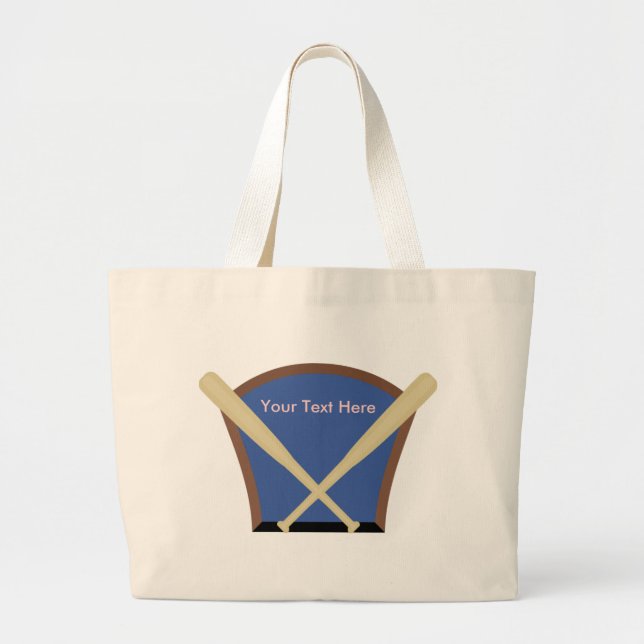 Custom Personalised Baseball Tote Bags (Front)