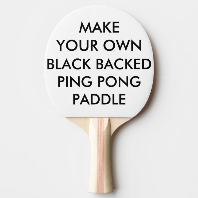 Custom Personalised Black Backed Ping Pong Paddle (Front)