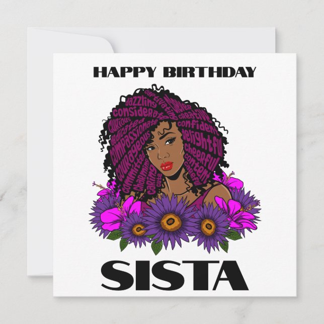 Custom Personalised Black Queen Spring Easter Card (Front)