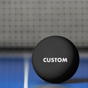 Custom Personalised BLACK Table Tennis Ping Pong Ball