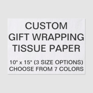 Custom Personalised Black Tissue Paper For Gifts