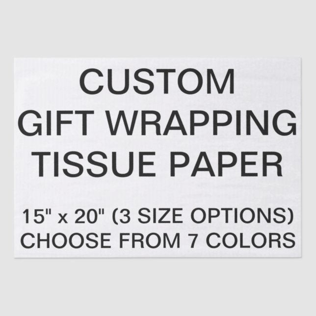 Custom Personalised Black Tissue Paper For Gifts (Front)