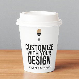 Custom Personalised Blank Company Branded Paper Cups