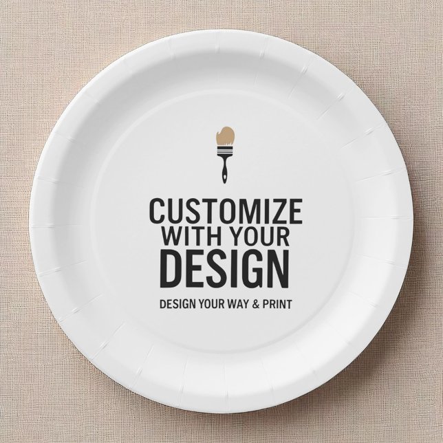 Custom Personalised Blank Company Branded Paper Plate (Creator Uploaded)