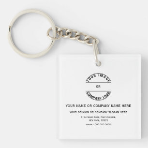 Custom Personalised Blank Template 1.875" x 1.875" Key Ring