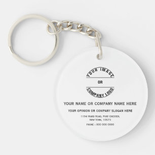Custom Personalised Blank Template 2" Diameter Key Ring