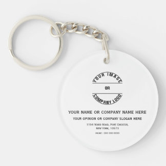 Custom Personalised Blank Template Key Ring