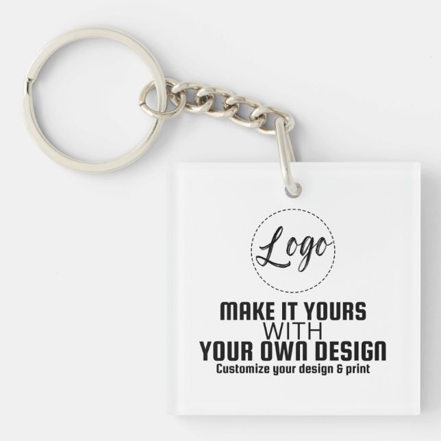 Custom Personalised Blank Template Key Ring (Front)