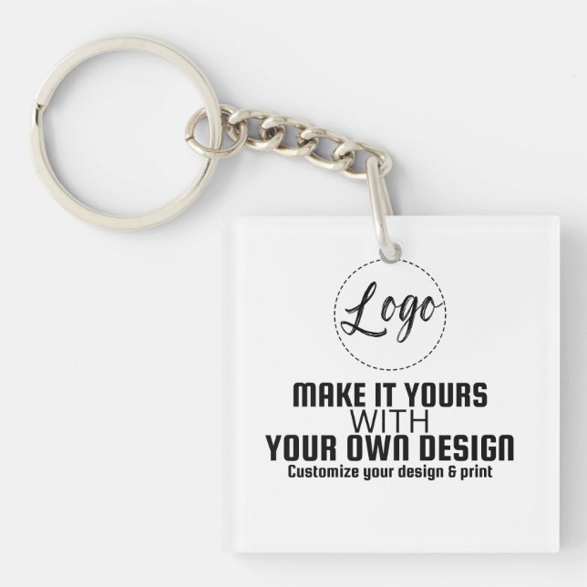 Custom Personalised Blank Template Key Ring (Front)