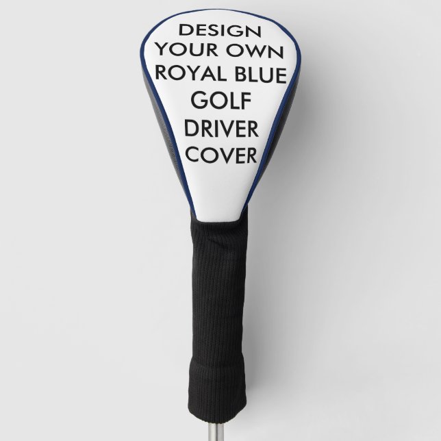 Custom Personalised Blue Golf Driver Club Cover (Front)