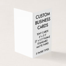 Custom Personalised Book Folded Business Cards
