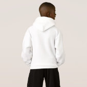 Custom Personalised BOY'S PULLOVER HOODIE - WHITE (Back Full)