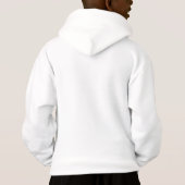 Custom Personalised BOY'S PULLOVER HOODIE - WHITE (Back)