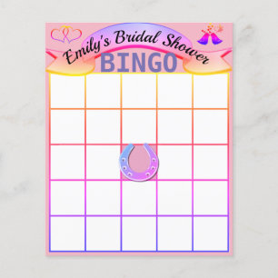 Custom Personalised Bridal Shower Bingo  Flyer