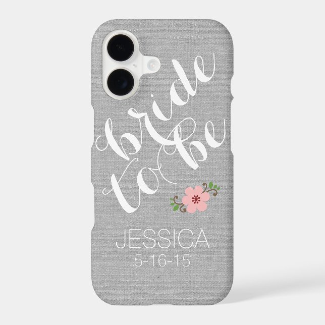Custom personalised bride to be name wedding date (Back)